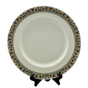 Royal Doulton Fireglow Dinner Plate 10.5‎ inches Floral Border Boho Retro